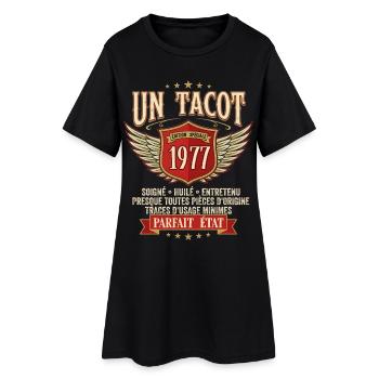 Jahrgang 1977 Un Tacot Geburtstag - Frauen T-Shirt-Kleid - Schwarz - Vorne