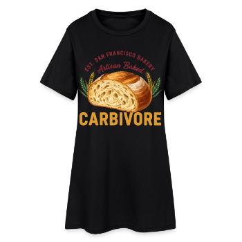 Pain au levain Carbivore San Francisco - Robe T-shirt Femme - noir - Devant