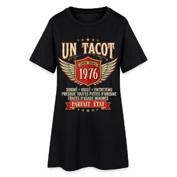 Jahrgang 1976 Un Tacot Geburtstag - Frauen T-Shirt-Kleid - Schwarz - Vorne