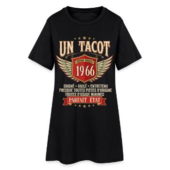 Jahrgang 1966 Un Tacot Geburtstag - Frauen T-Shirt-Kleid - Schwarz - Vorne
