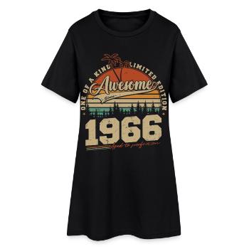 1966 Jahrgang Vintage Geburtstag Geschenk Retro - Frauen T-Shirt-Kleid - Schwarz - Vorne