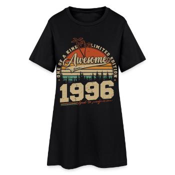 1996 Jahrgang Vintage Geburtstag Geschenk Retro - Frauen T-Shirt-Kleid - Schwarz - Vorne