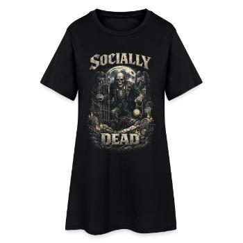 L’humour gothique du cimetière socialement mort - Robe T-shirt Femme - noir - Devant