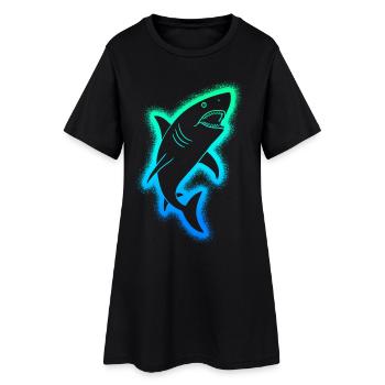 Requins Sharks Enfants Garçons Shark - Robe T-shirt Femme - noir - Devant