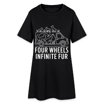 Vétérinaire mobile Four Wheels Infinite Fur sur place vétérinaire - Robe T-shirt Femme - noir - Devant