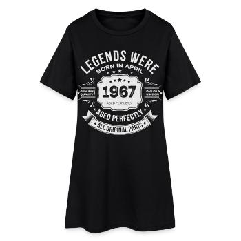 April 1967 Birthday Gift - Women’s T-Shirt Dress - black - Front