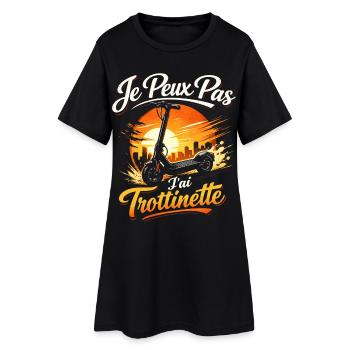Je peux pas j'ai trottinette - Robe T-shirt Femme - noir - Devant