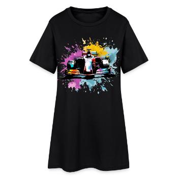 Splash Art coloré Rush Course Car Driver Racing Racing - Robe T-shirt Femme - noir - Devant