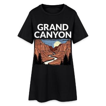Randonneur du parc national du Grand Canyon - Robe T-shirt Femme - noir - Devant