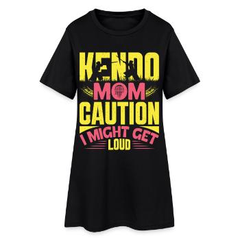 Kendo-Mama-Lehrerin Japanische Kampfkünste Kendo - Frauen T-Shirt-Kleid - Schwarz - Vorne
