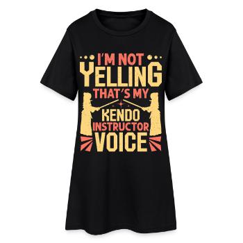 Kedno Lehrer, Ausbilder Kampfsportschule, Kendo - Frauen T-Shirt-Kleid - Schwarz - Vorne