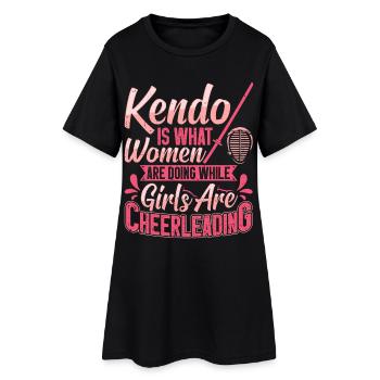 Kendo-Frauen-Lehrerin Kendo-Lehrerin Kampfsport - Frauen T-Shirt-Kleid - Schwarz - Vorne
