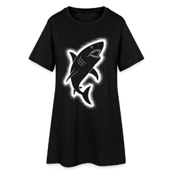 Requins Requins Enfants Garçons Hommes Requin - Robe T-shirt Femme - noir - Devant