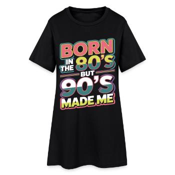 Né dans les années 80 Mais les années 90 m’ont rendu rétro - Robe T-shirt Femme - noir - Devant