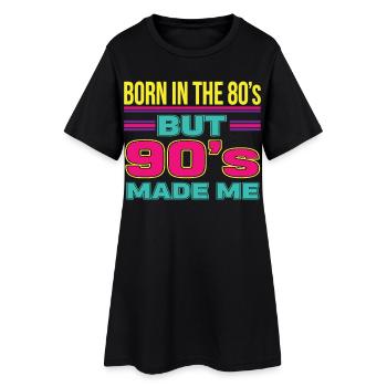 Né dans les années 80 Mais les années 90 m’ont rendu rétro - Robe T-shirt Femme - noir - Devant