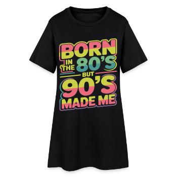 Né dans les années 80 Mais les années 90 m’ont rendu rétro - Robe T-shirt Femme - noir - Devant