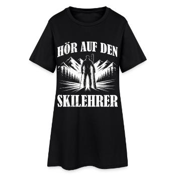 Skifahren BE GOOD TO THE SKI INSTRUCTOR LUSTIG - Frauen T-Shirt-Kleid - Schwarz - Vorne
