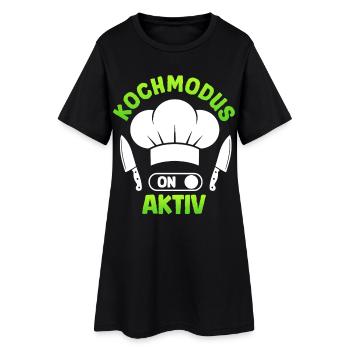 Küchenchef KOCHMODUS AKTIVIERT Lustiges - Frauen T-Shirt-Kleid - Schwarz - Vorne