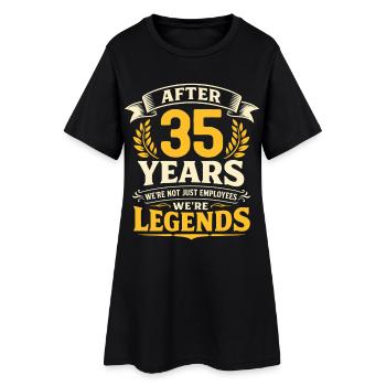 35th Anniversary of the Company Service Anniversary of Work - Women’s T-Shirt Dress - black - Front