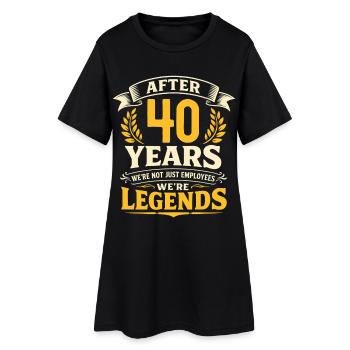 Service anniversaire du 40e Anniversaire de la Compagnie Travaux - Robe T-shirt Femme - noir - Devant