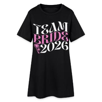Enterrement de vie de jeune fille de l’équipe Mariée Enterrement de vie de jeune fille 2026 - Robe T-shirt Femme - noir - Devant