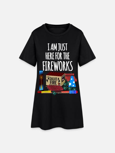 Pyro Lustiger Spruch Feuerwerk Silvester - Frauen T-Shirt-Kleid - Schwarz