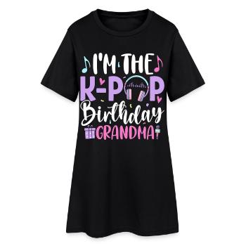 I'm The K Pop Birthday Grandma - Frauen T-Shirt-Kleid - Schwarz - Vorne
