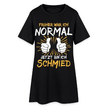 Schmied Spruch - Frauen T-Shirt-Kleid - Schwarz - Vorne