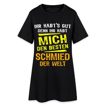 Schmied Geschenk - Frauen T-Shirt-Kleid - Schwarz - Vorne