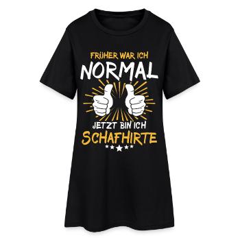 Schafhirte Spruch - Frauen T-Shirt-Kleid - Schwarz - Vorne