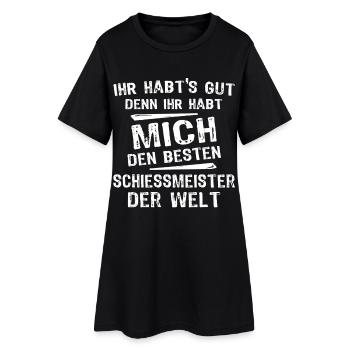 Schiessmeister - Frauen T-Shirt-Kleid - Schwarz - Vorne