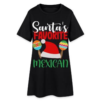 Fierté du Mexique & Maison Drapeau du Mexique - Robe T-shirt Femme - noir - Devant