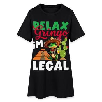 Fierté du Mexique & Maison Drapeau du Mexique - Robe T-shirt Femme - noir - Devant