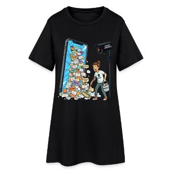 Contrôle du chat Non merci Liberté d’expression Censure - Robe T-shirt Femme - noir - Devant