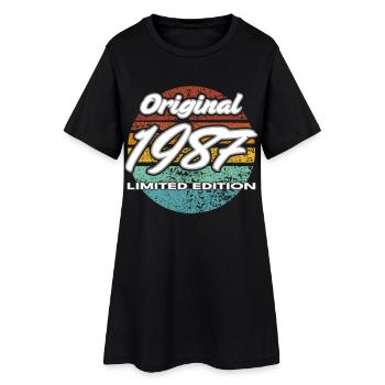 39e anniversaire Homme Épouse 4 ans 1987 Cadeau - Robe T-shirt Femme - noir - Devant