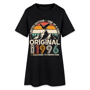 Cadeau d’anniversaire vintage original 1996 - Robe T-shirt Femme - noir - Devant