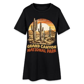 Parc national du Grand Canyon Rétro Vintage - Robe T-shirt Femme - noir - Devant