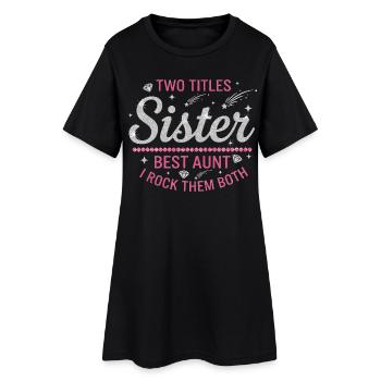 Sœur Meilleure Tante Rock - Robe T-shirt Femme - noir - Devant