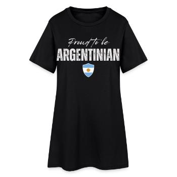 Stolz, Argentinier zu sein, hergestellt in Argentinien - Frauen T-Shirt-Kleid - Schwarz - Vorne