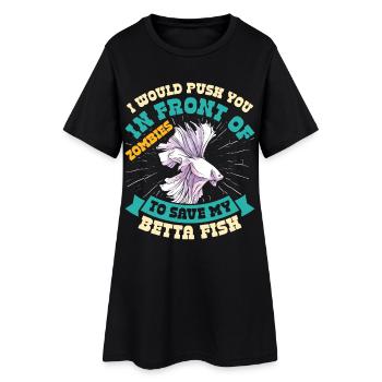 Aquarium Poissonnier Siamois Propriétaire de Poissons Combattants - Robe T-shirt Femme - noir - Devant