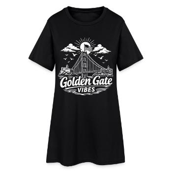 Golden Gate Vibes San Francisco Skyline - Robe T-shirt Femme - noir - Devant