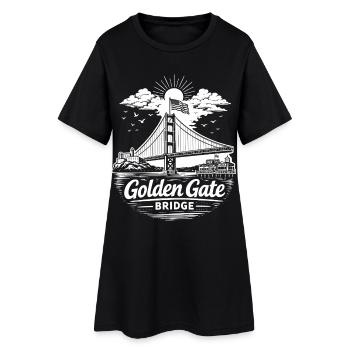 Golden Gate Bridge, San Francisco, Californie - Robe T-shirt Femme - noir - Devant