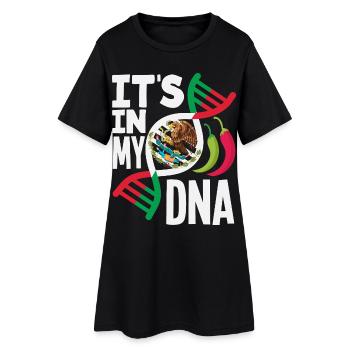Fierté du Mexique & Maison Drapeau du Mexique - Robe T-shirt Femme - noir - Devant