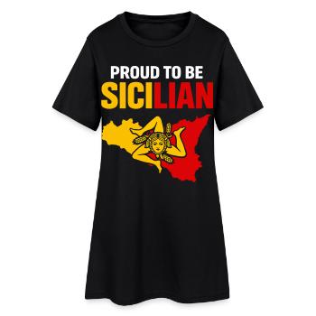 Siciliens de la fierté – Bloc de couleurs de la Sicile - Robe T-shirt Femme - noir - Devant