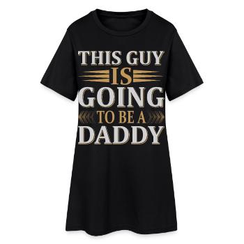 Annonce du futur papa - Robe T-shirt Femme - noir - Devant