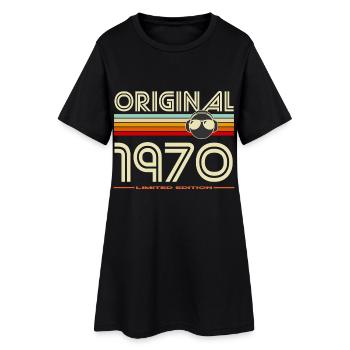 Original 1970 Rétro Edition Limitée - Robe T-shirt Femme - noir - Devant