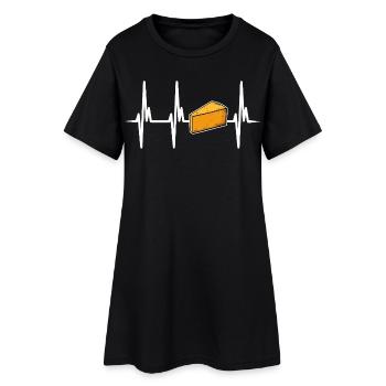 Ich liebe italienischen Käse - Frauen T-Shirt-Kleid - Schwarz - Vorne