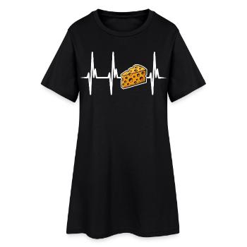 J’adore le fromage - Robe T-shirt Femme - noir - Devant