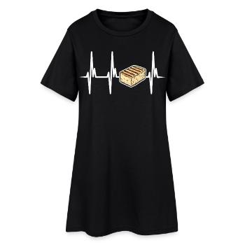 J’adore le fromage halloumi - Robe T-shirt Femme - noir - Devant