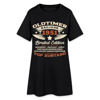 75. Geburtstag Geschenk Mann Oldtimer 1951 Legende - Frauen T-Shirt-Kleid - Schwarz - Vorne